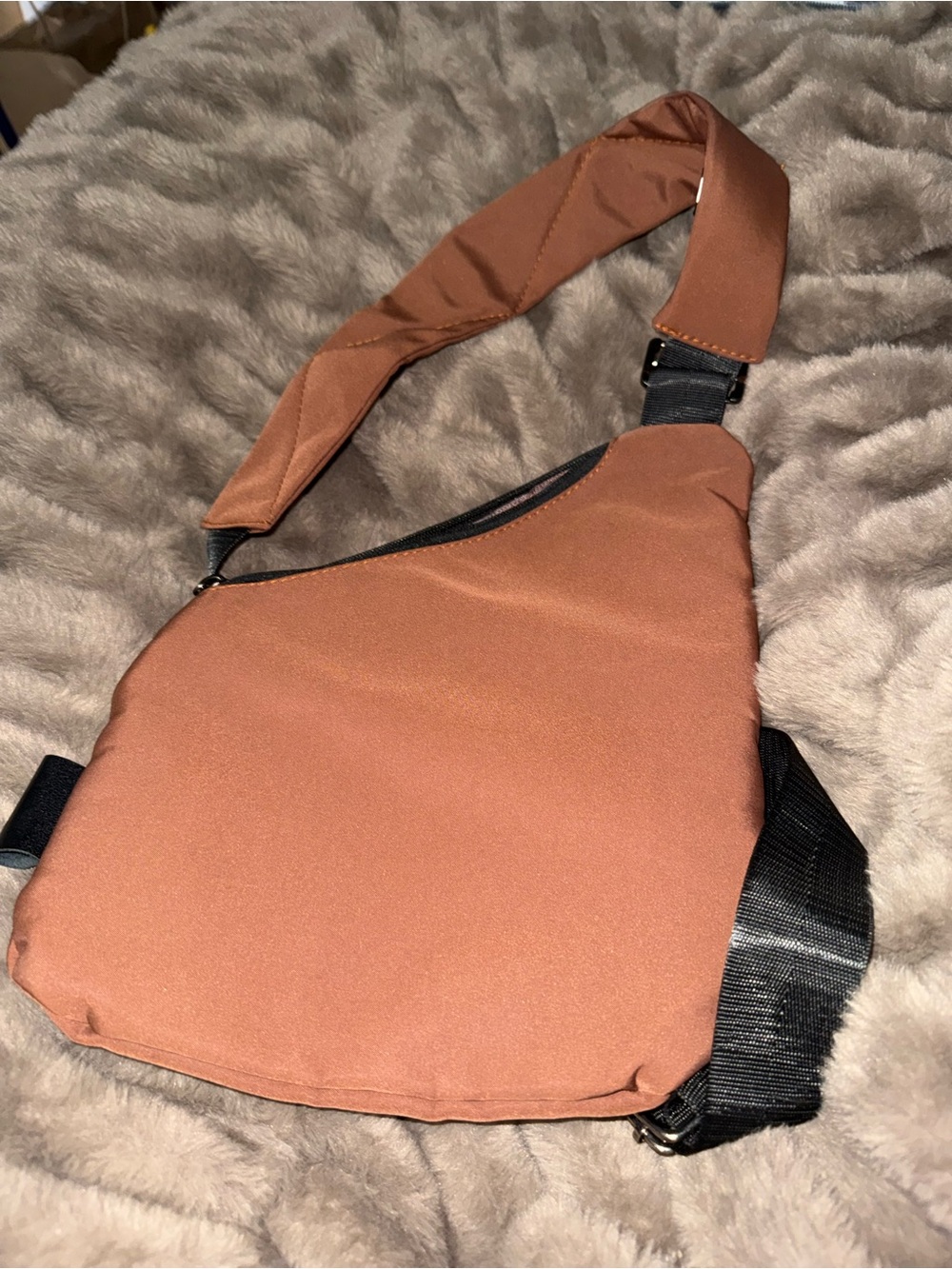 Sling Crossbody Bag in Rust Brown - Lightweight Everyday Carry - Picture 2 of 8